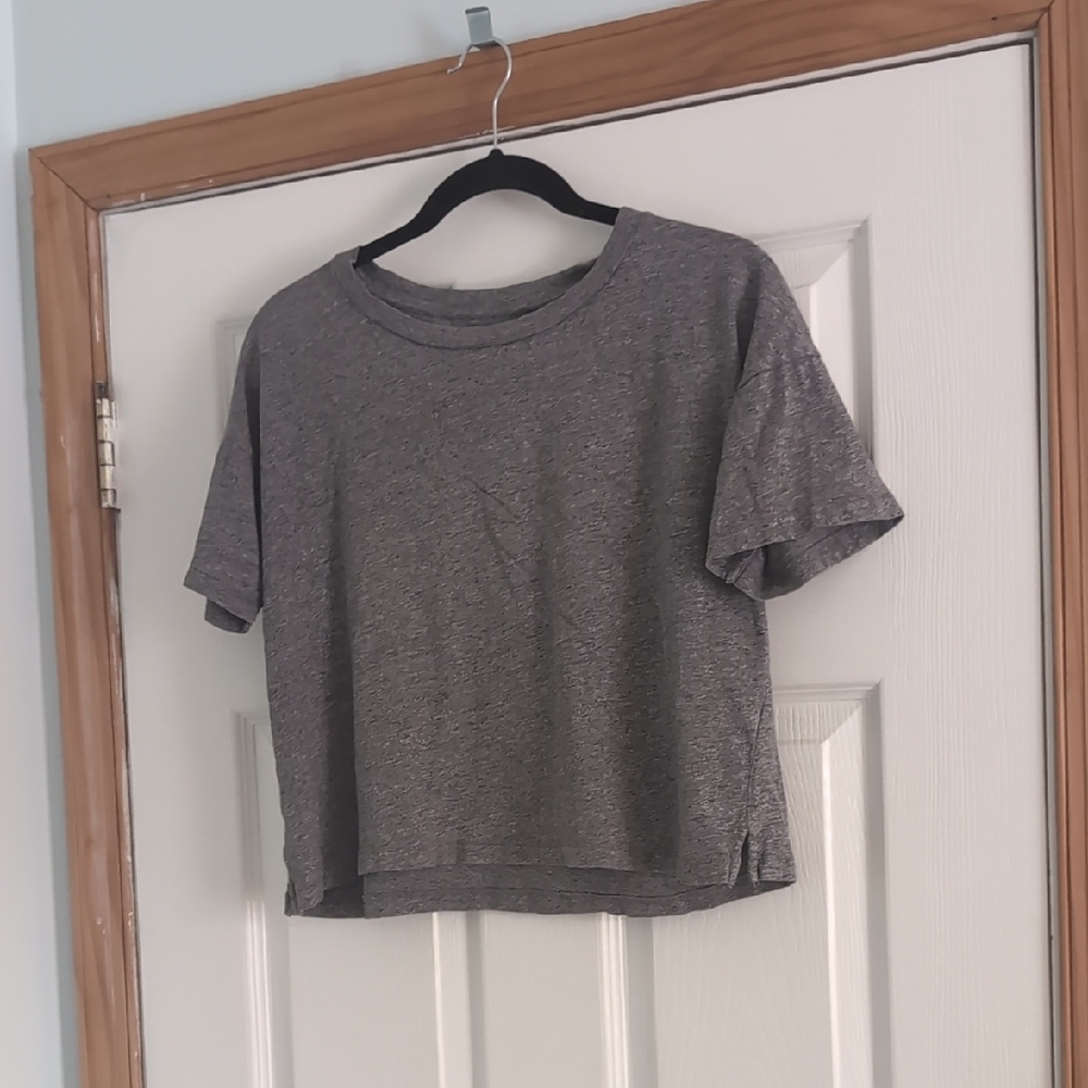 Gray Cropped T-Shirt